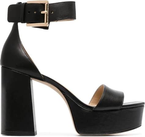 michael kors schoenen zwart wit dames|michael kors high heel shoes.